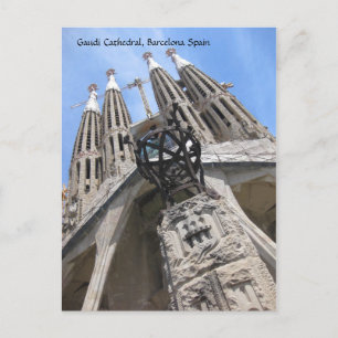 Catedral de Gaudi, cartão da espanha de Barcelona