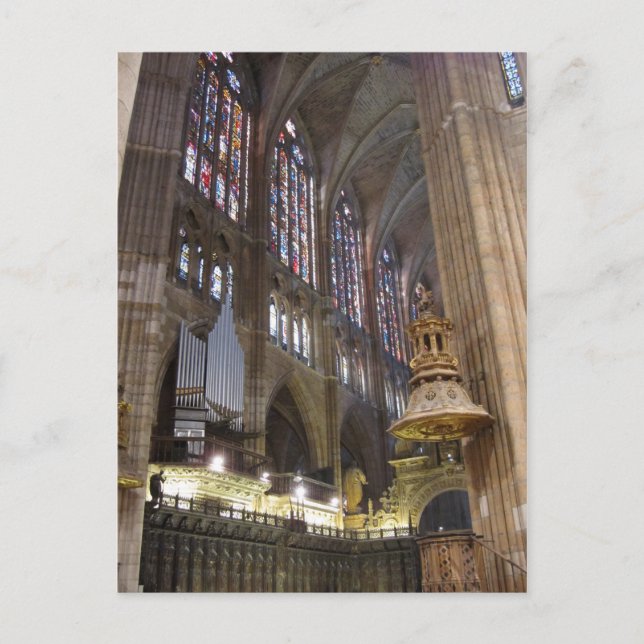Catedral de Leão Cartão Postal (Frente)