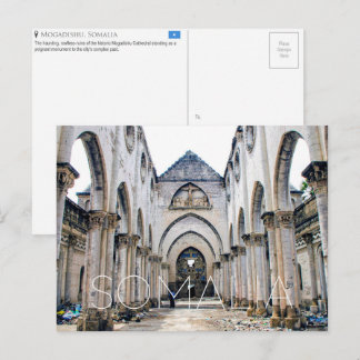 Catedral de Mogadíscio, cartão postal de viagem da