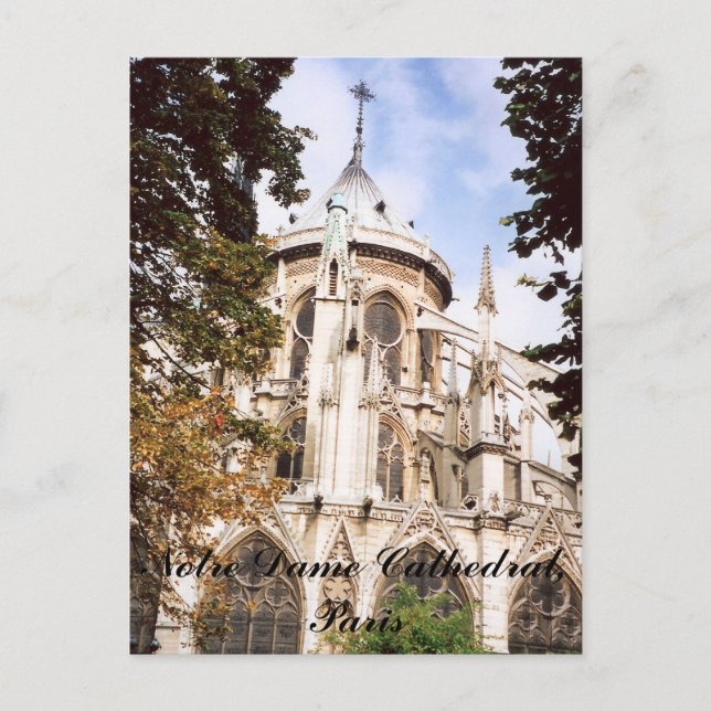 Catedral de Notre Dame, Cartão Postal de Paris (Frente)