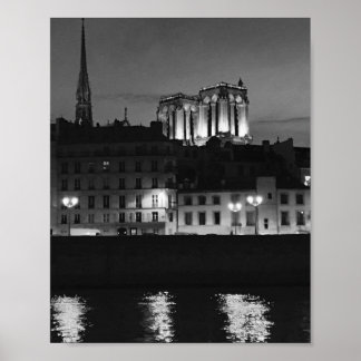 Catedral de Notre Dame, da poster do Sena