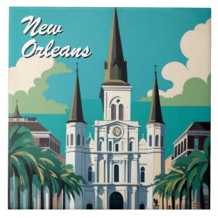 Catedral de St Louis de Nova Orleans Azul Turquesa