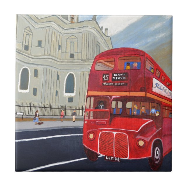 Catedral de St.Paul e ônibus de Londres (Frente)