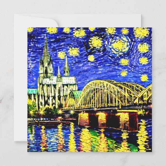 Catedral de Starry Night Cologne Alemanha (Frente)