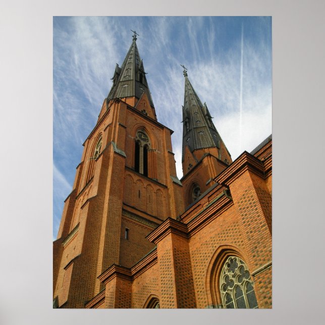 Catedral de Uppsala Impressão (Frente)