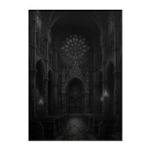 Catedral Gótica Escura em [Preto + Branco]