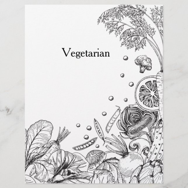 Categoria de Receitas Pretas Desenhadas à Mão (Frente)