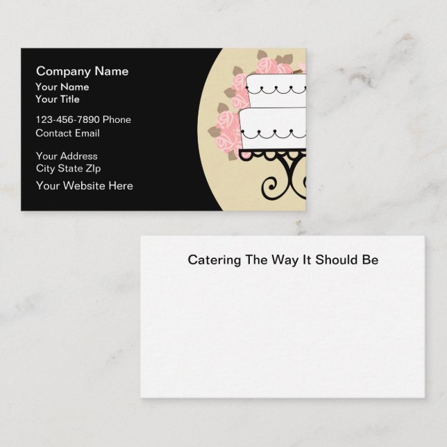 Catering Novos Cartões de visitas Modernos (Frente/Verso)
