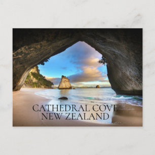 "Cathedral Cove, Nova Zelândia" Cartão Postal de V