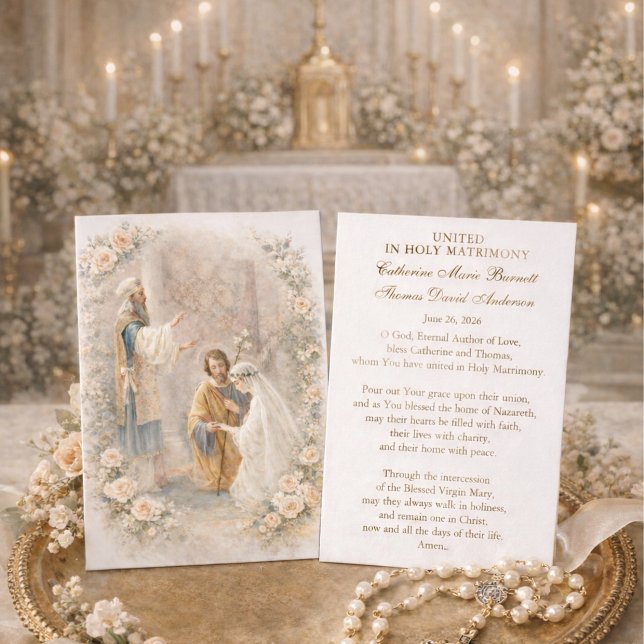 Catholic Wedding Prayer Card Betrothal  (Criador carregado)