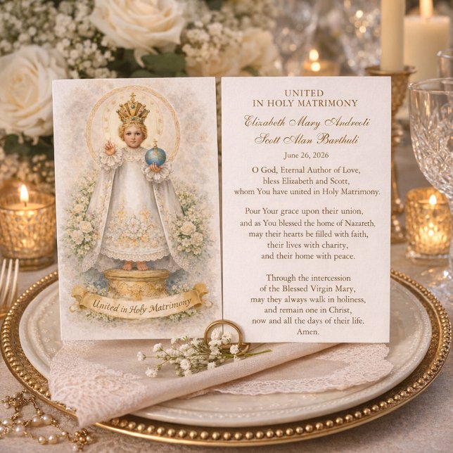 Catholic Wedding Prayer Card Betrothal  (Criador carregado)