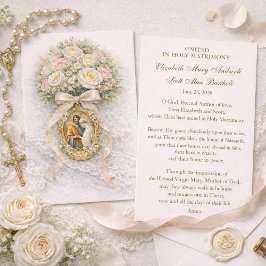 Catholic Wedding Prayer Card Betrothal 