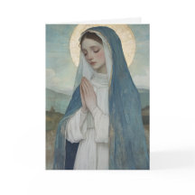 Católica Abençoada Mary Cartão de Aniversário Reli