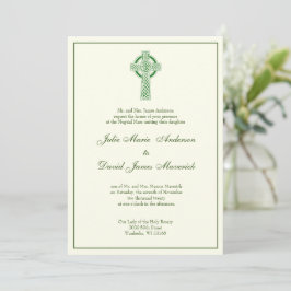 Católica Irlandesa Celta Cruz Verde Convite à Cost
