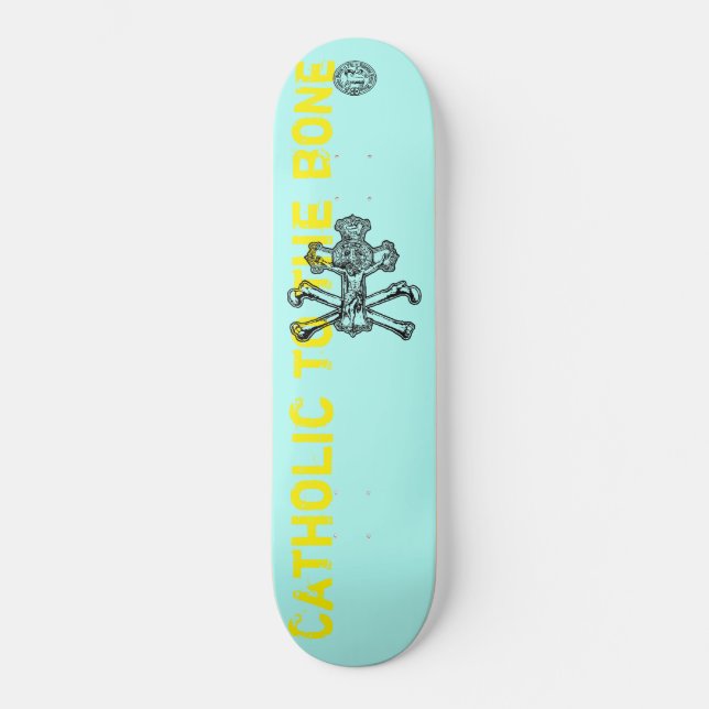 Católico ao skate ósseo, deck de 8 1/8" (Frente)