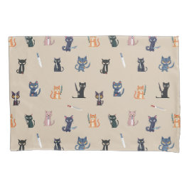 Cats e Facas Whimsic Pillowcase
