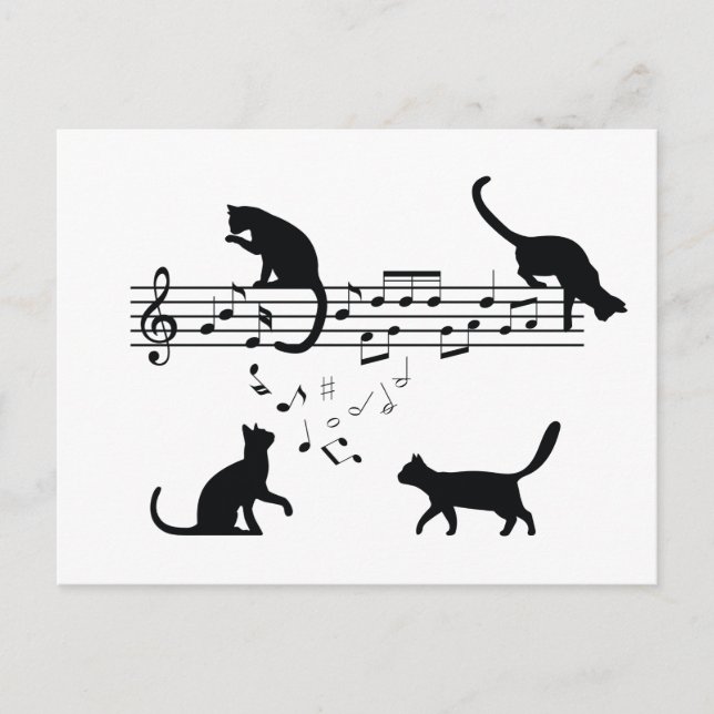 Cats Reproduzindo Notas de Música (Frente)