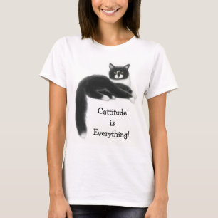 Cattitude é tudo camisa da boneca das senhoras