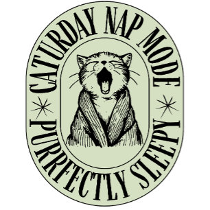 Caturday Nap Mode - Camiseta de gato totalmente en