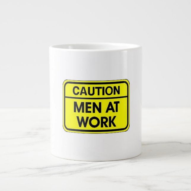 cautela no trabalho, caneca (Frente)