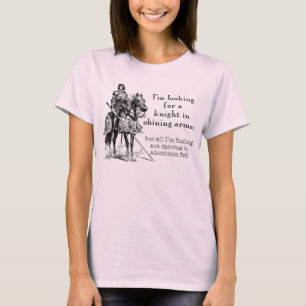 Cavaleiro De Armadura Brilhante Camisa Engraçada