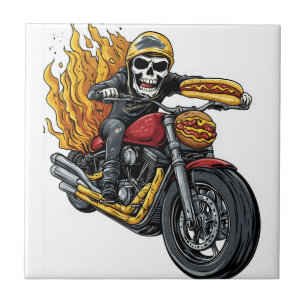 Cavaleiro de Cachorro Quente � Caveira de Motocicl