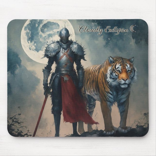 Cavaleiro Medieval e Tiger Mousepad (Frente)