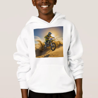 Cavaleiro Motocross a Andar nas Dunas