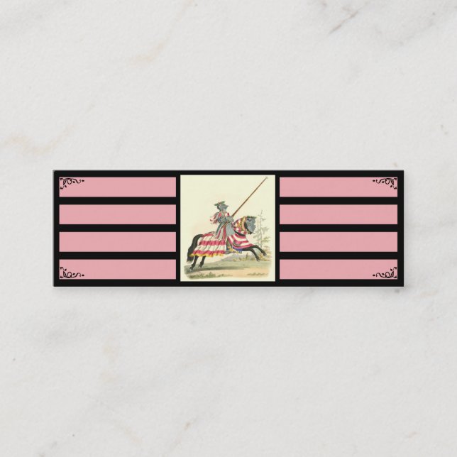 Cavaleiro no cartão de visita de brilho da (Frente)