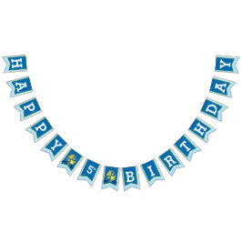 Cavaleiros bandeiras medievais de 5 de aniversário