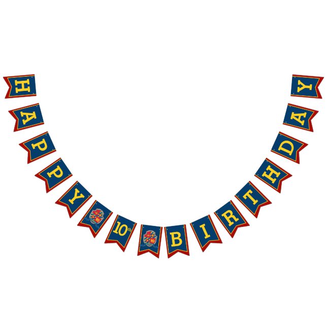 Cavaleiros bandeiras medievais do Feliz Aniversári (Todos)