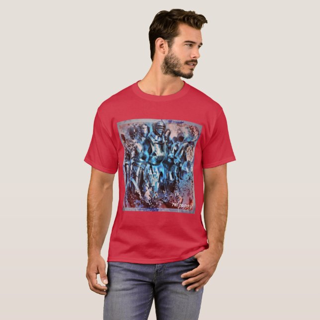 Cavaleiros em Armor Fantasy Pintando Camiseta (Frente Completa)