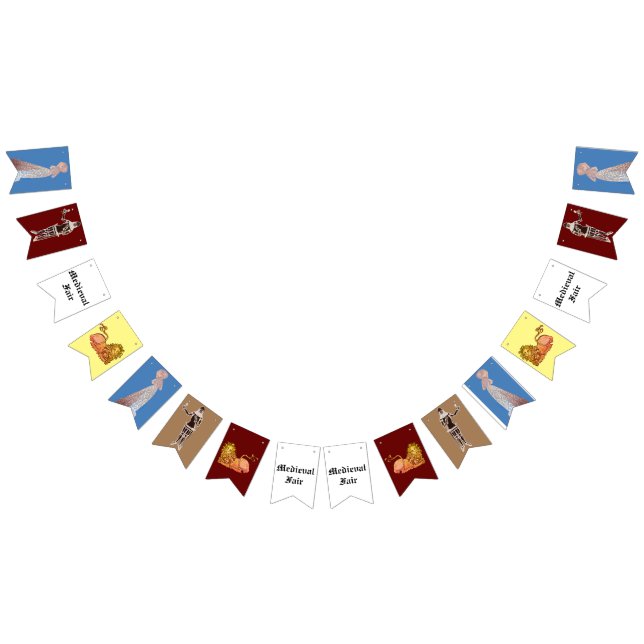 Cavaleiros Justos Medievais e Bandeiras de Bunting (Todos)