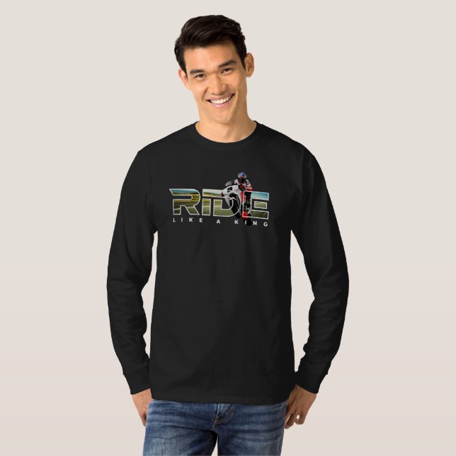 Cavalgue Como um Rei | Camisa Masculina Manga Long (Frente Completa)