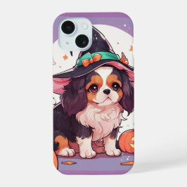 Cavalier King Charles pastel chapéu de halloween