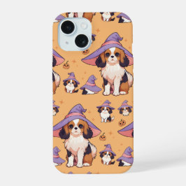 Cavalier King Charles pastel chapéu de halloween
