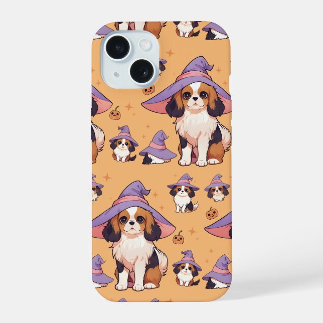 Cavalier King Charles pastel chapéu de halloween (Verso)