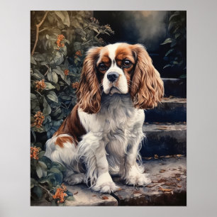 Cavalier King Charles Spaniel Dog Art Impressão
