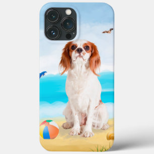Cavalier King Dog em Beach