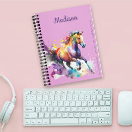 Cavalo Arco-Íris Feminino Roxo Planejador Nome Per