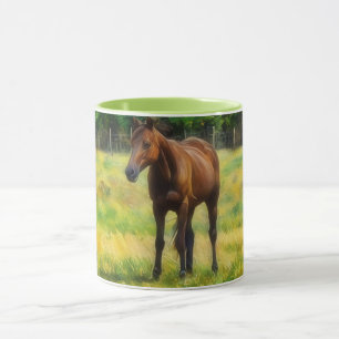Cavalo bonito em uma Xícara de Arte de Cavalo Faze