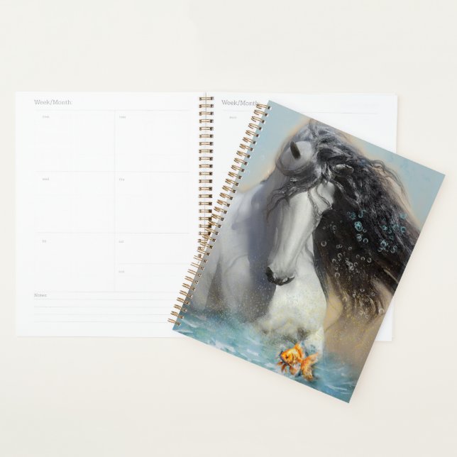 Cavalo Branco Andaluz - Calendário, Planejador (Exibição)