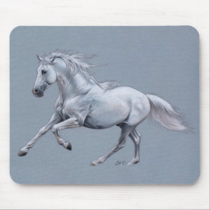 Cavalo branco Mousepad