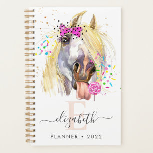 Cavalo Colorido com Planejador de Fotos Espirais L