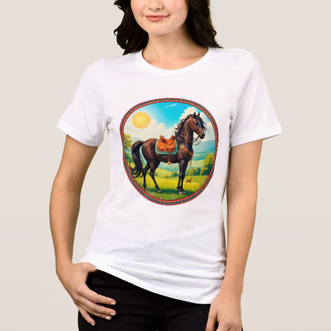 Cavalo Com Fundo Vibrante (Frente)