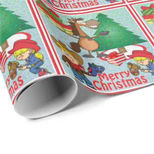 Cavalo com o papel de embrulho dos miúdos dos