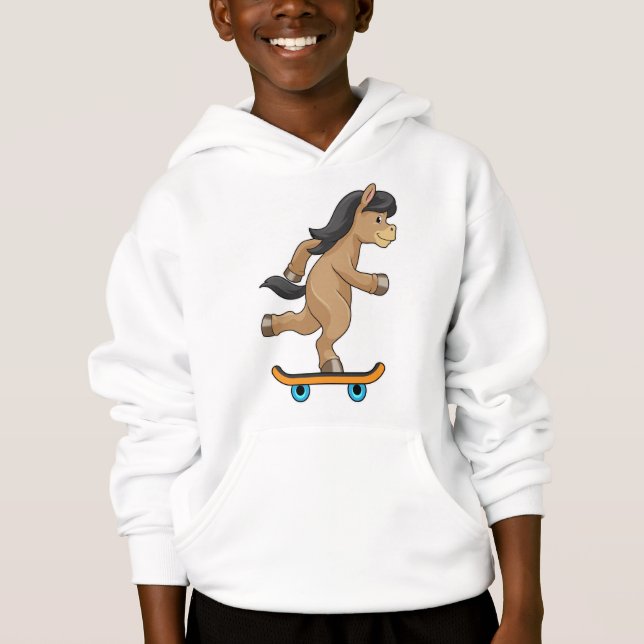 Cavalo como Patinador com skate (Frente)