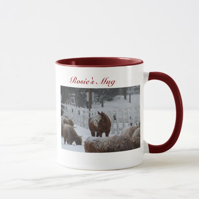Cavalo da neve, a caneca de Rosie (Direita)