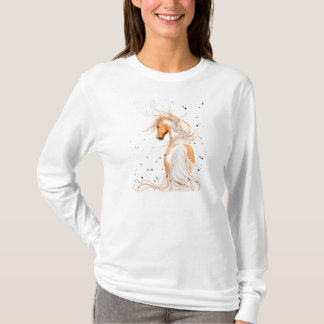 Cavalo da pintura do Pinto do Palomino pela camisa