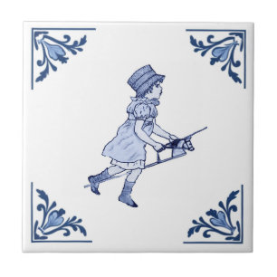 Cavalo de Brinquedo Ancorado Delft Canto Azul e Br
